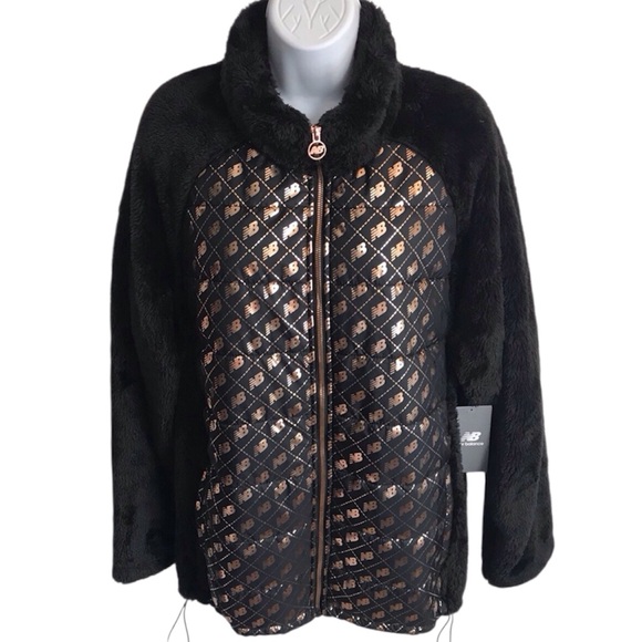 New Balance Black and Gold Women's Jacket - Picture 8 of 15